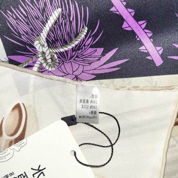 NWT Genuine 100% Mulberry Silk Satin Scarf 42"x42" Large Square Shawl 59721 - Picture 6 of 10